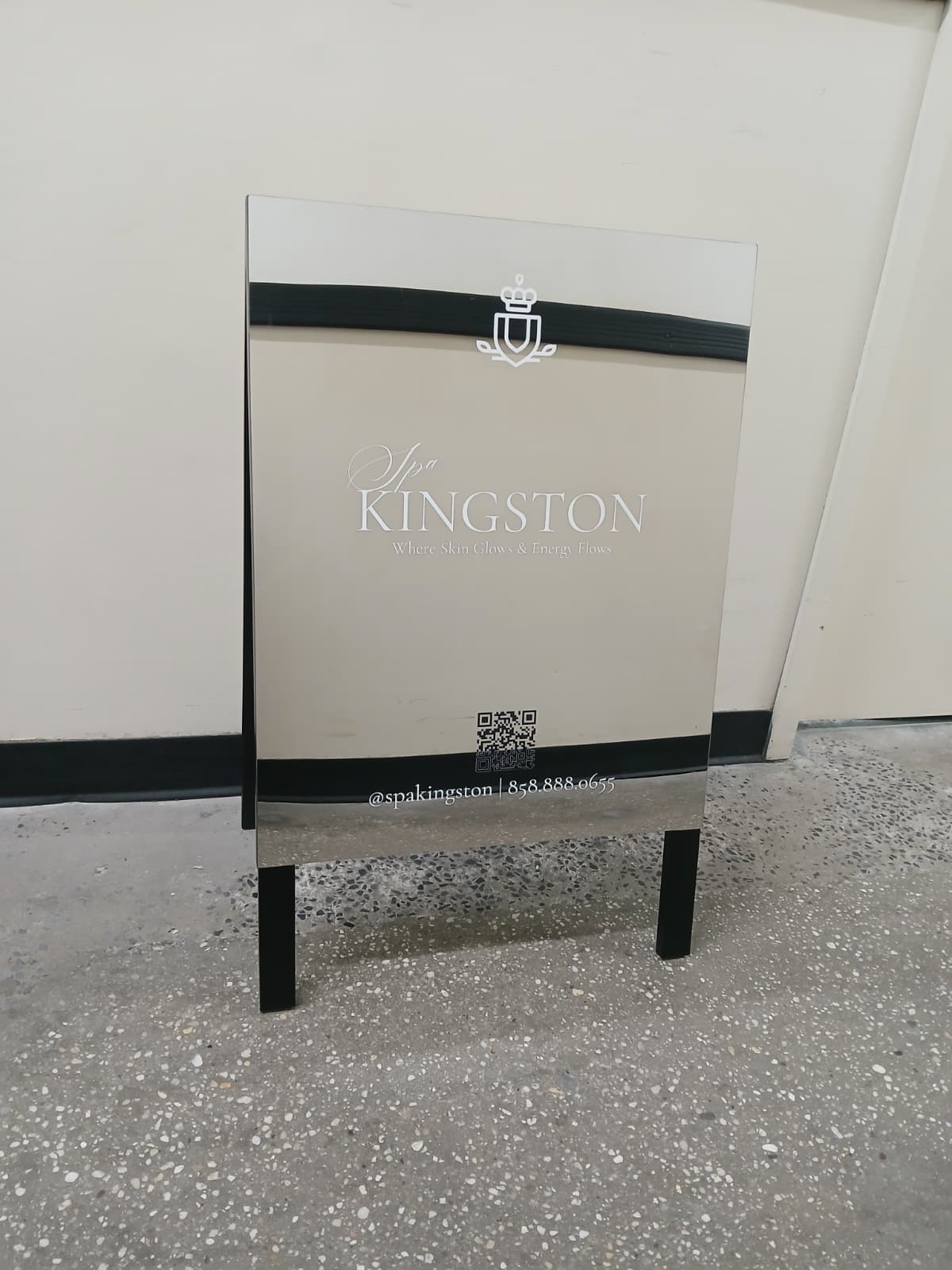 Mirrored A-Frame Sandwich Board Sign