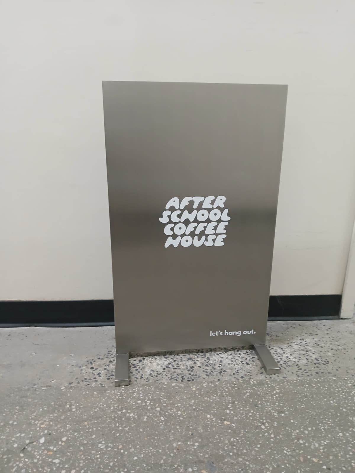 Brushed Stainless Steel Upright Sign
