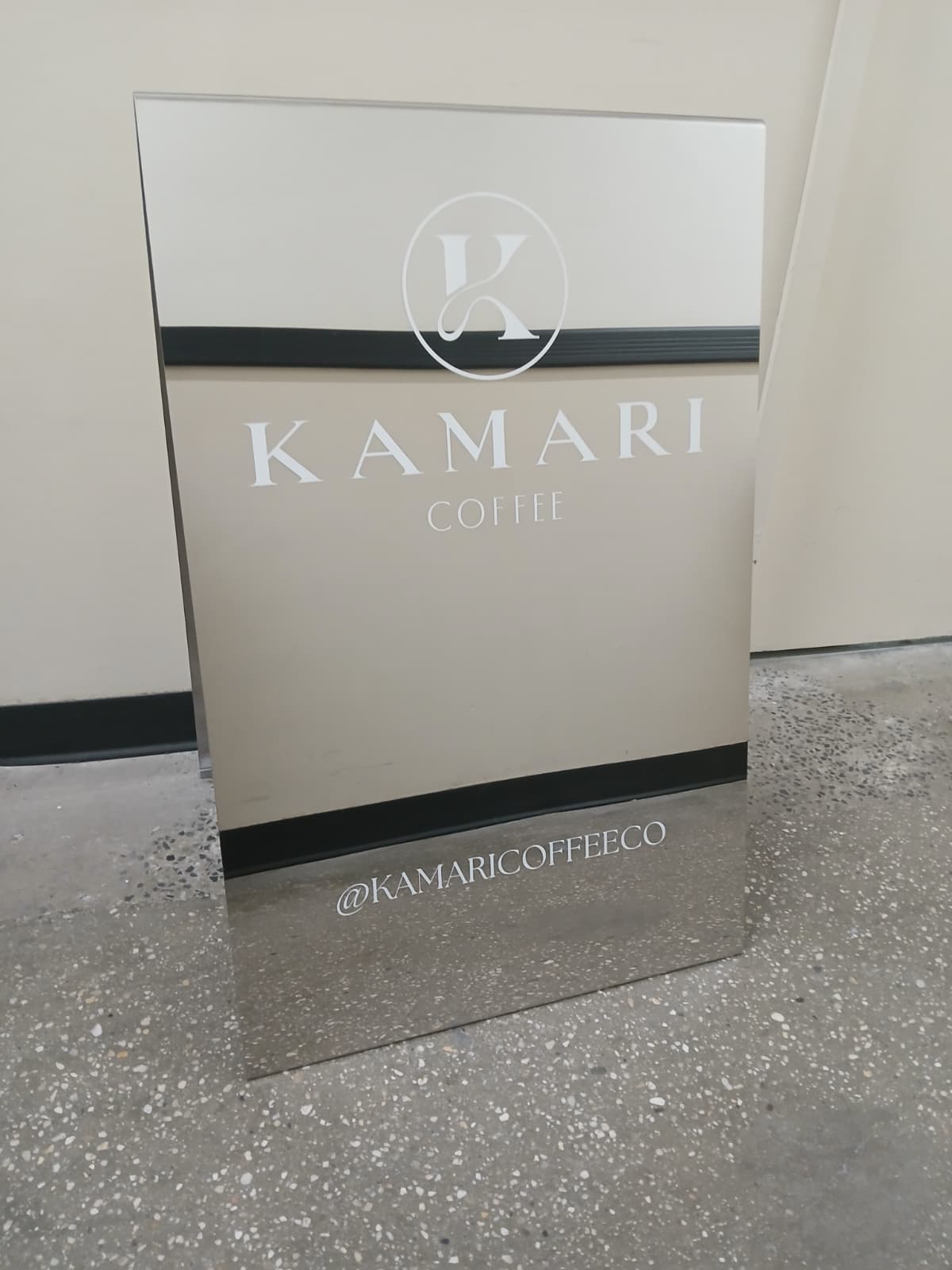 Mirrored Stainless Steel A-Frame Sidewalk Sign