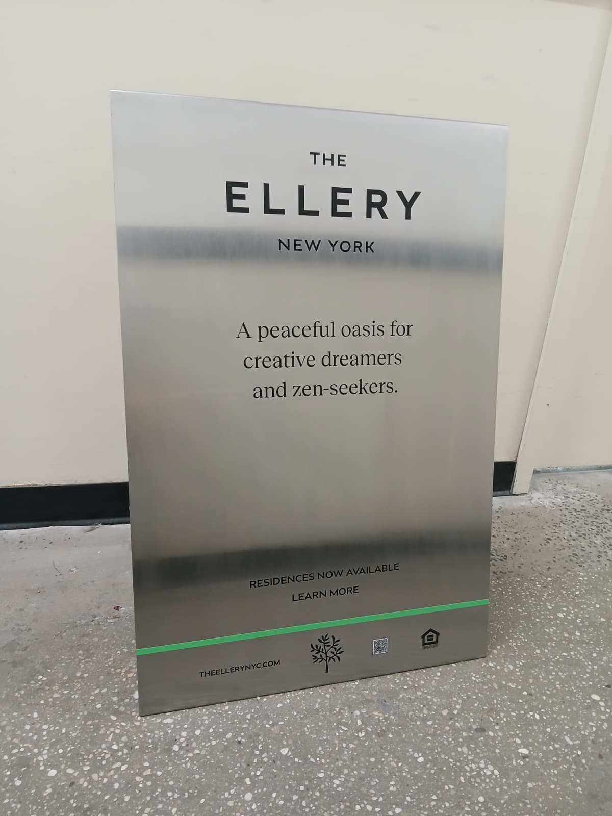  Brushed Stainless Steel A-Frame Sidewalk Sign