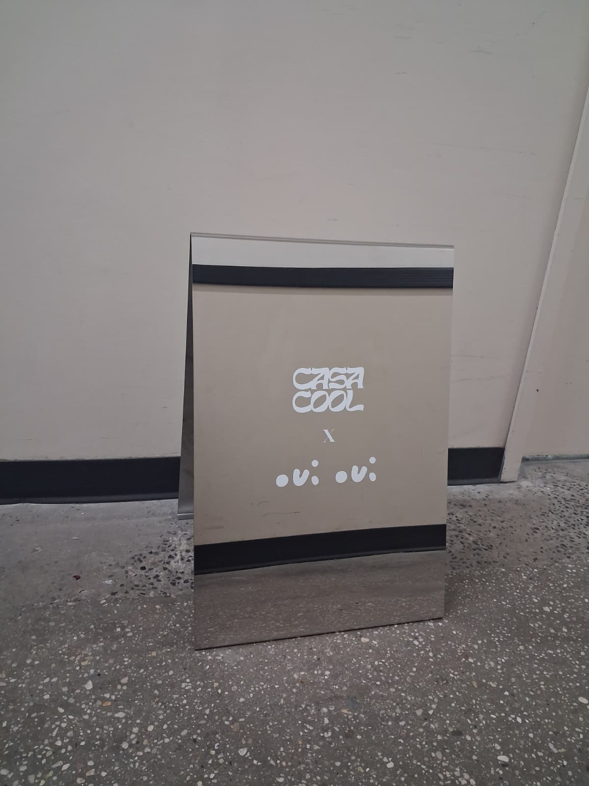 Mirrored Stainless Steel A-Frame Sidewalk Sign