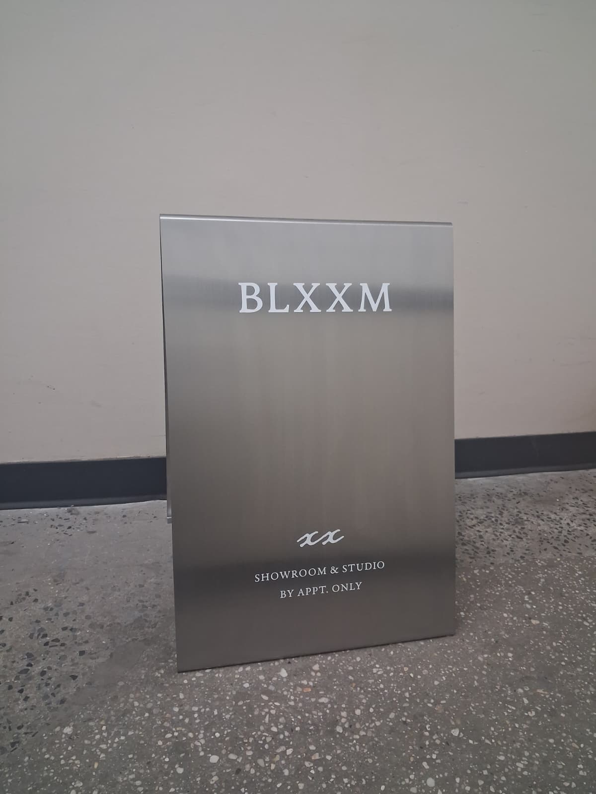 Brushed Stainless Steel A-Frame Sidewalk Sign