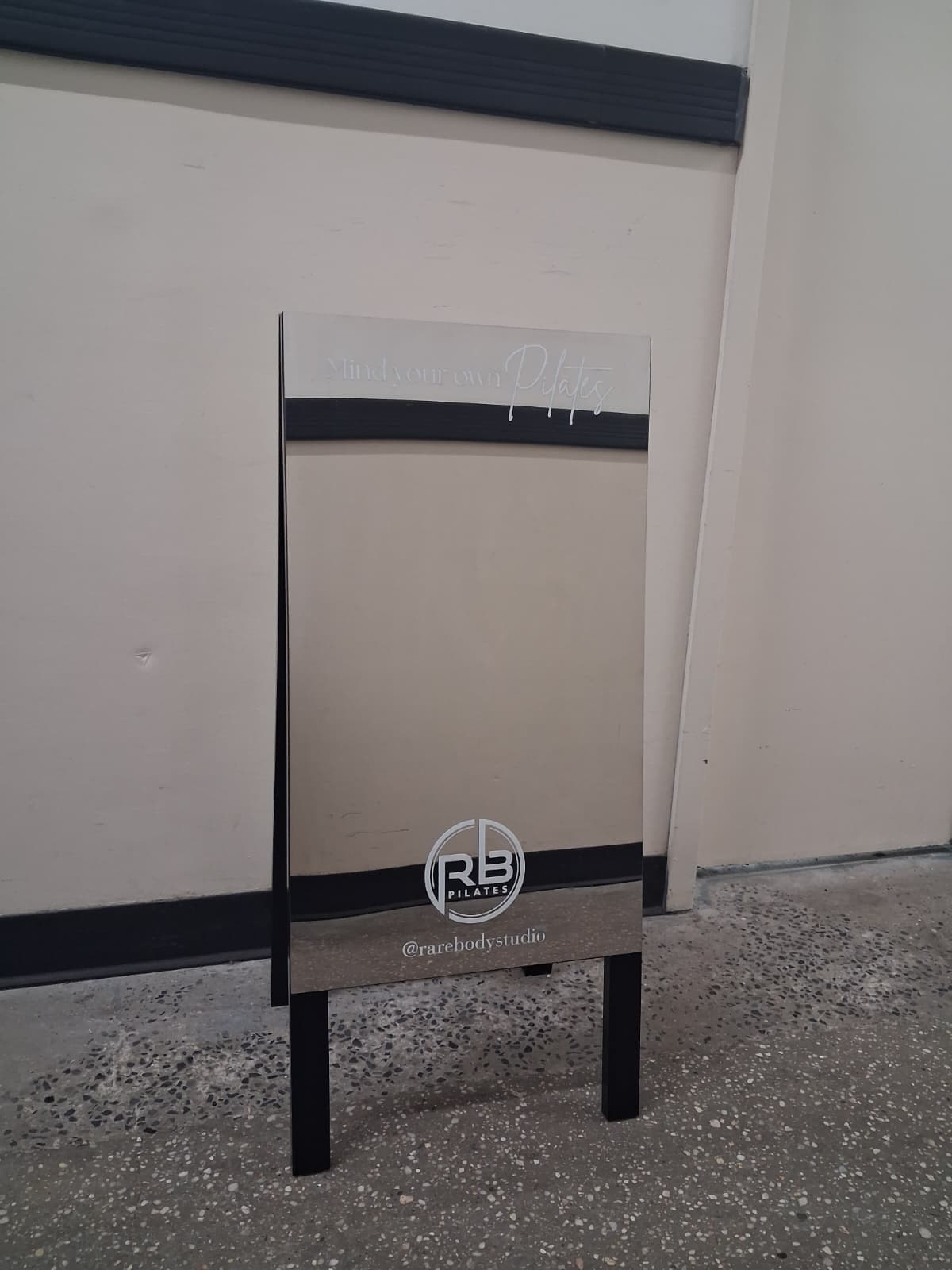 Mirrored A-Frame Sandwich Board Sign