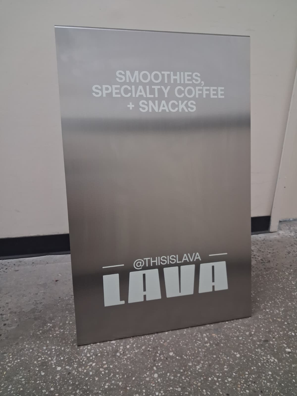 Brushed Stainless Steel A-Frame Sidewalk Sign
