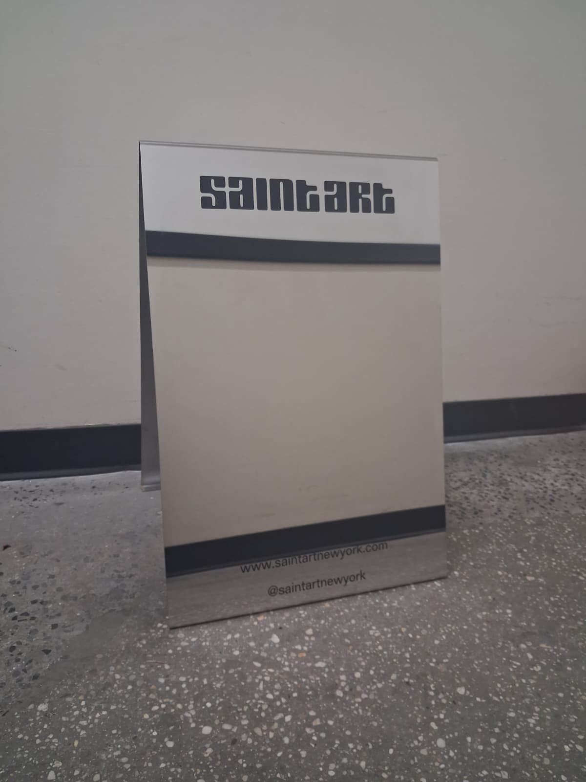 Mirrored Stainless Steel A-Frame Sidewalk Sign
