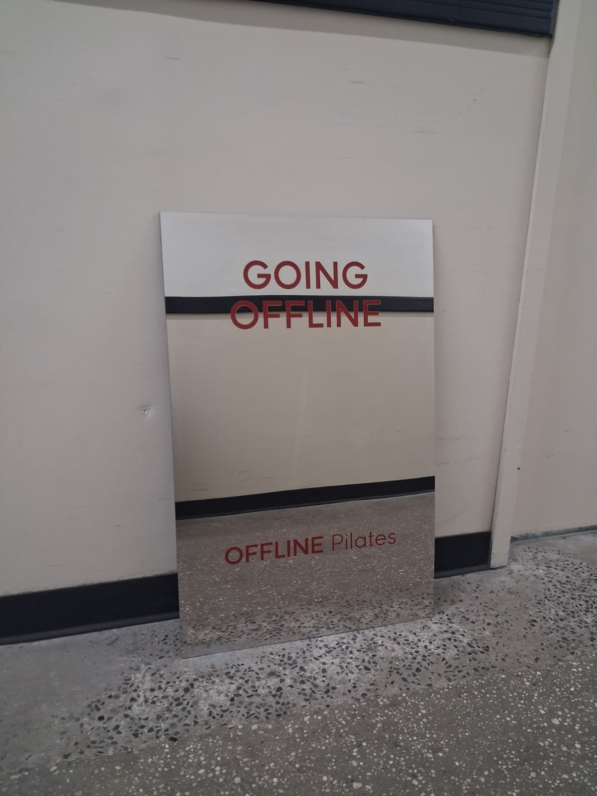 Stainless Steel Leaning Wall Panel Sign