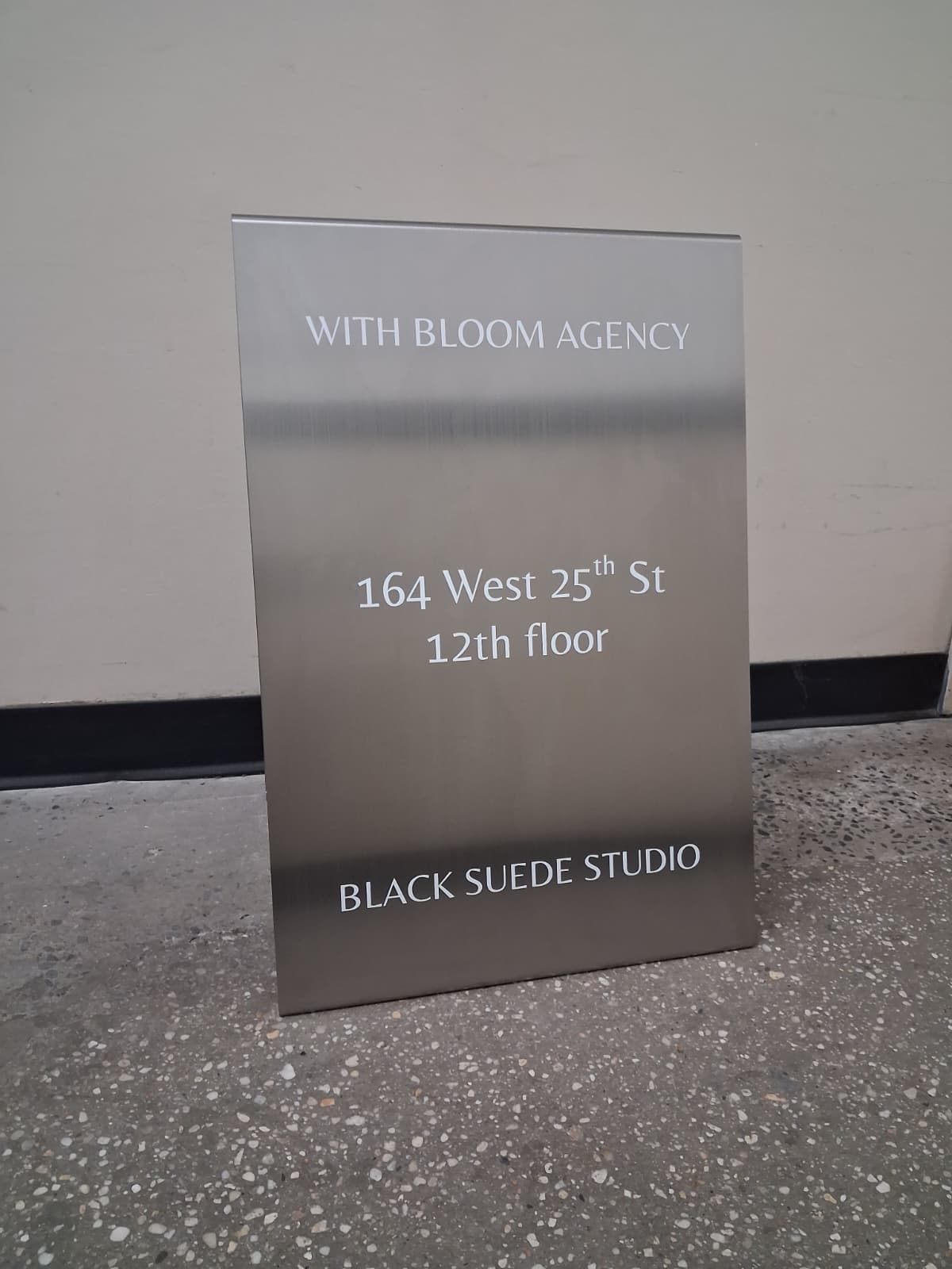 Brushed Stainless Steel A-Frame Sidewalk Sign