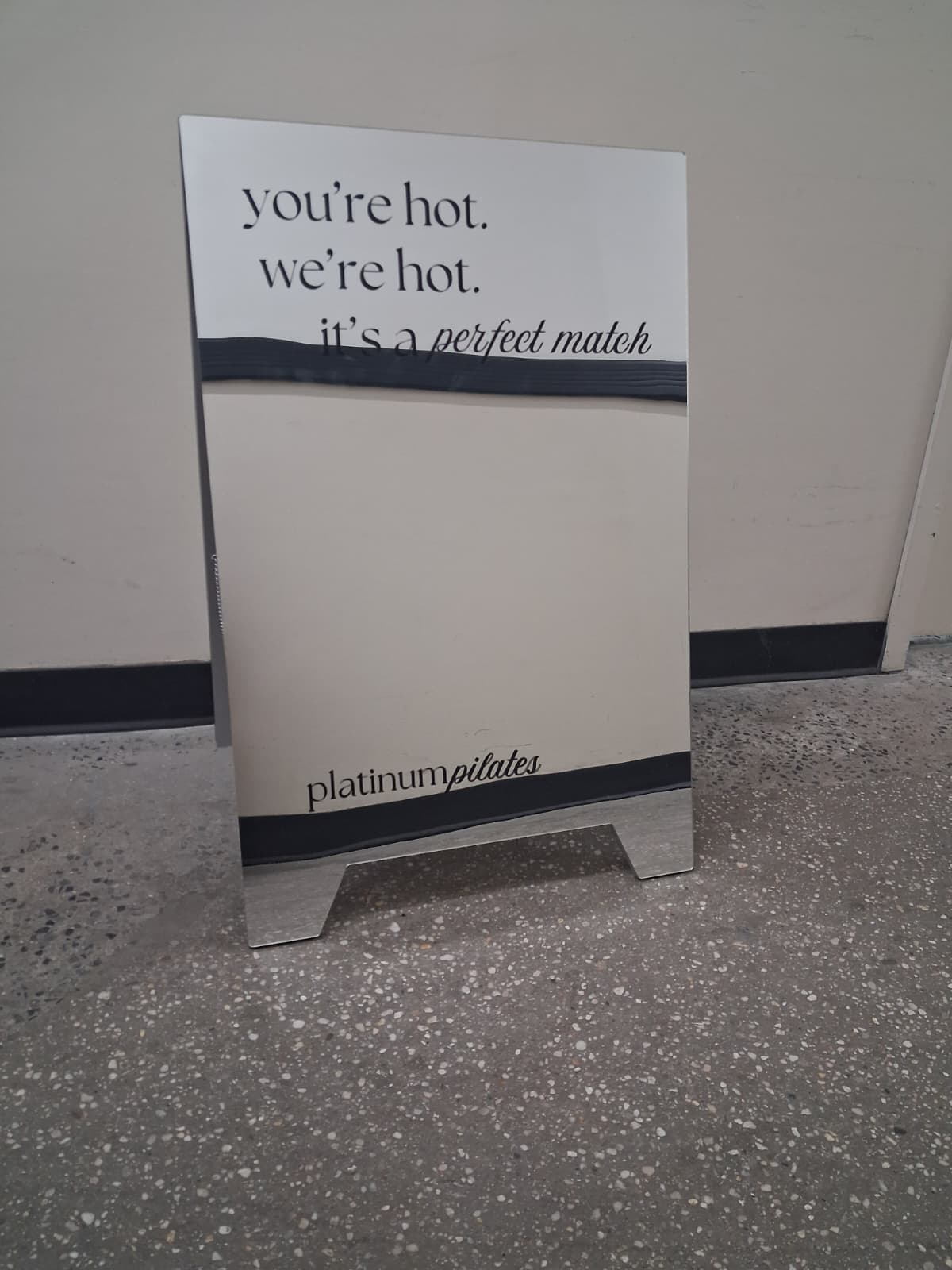 Mirrored Acrylic A-Frame Sandwich Board Sign