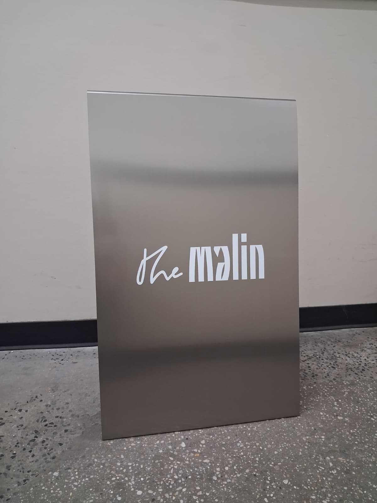 Brushed Stainless Steel A-Frame Sidewalk Sign