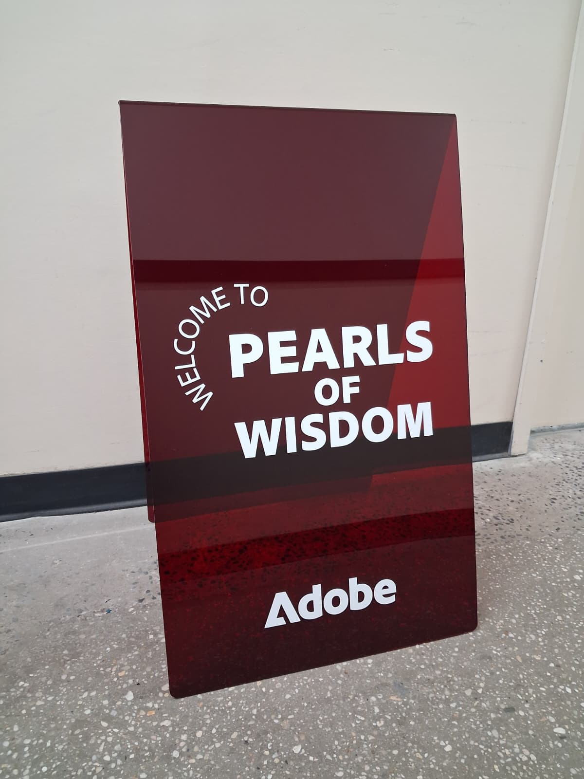 Transparent Acrylic A-Frame Sidewalk Sign