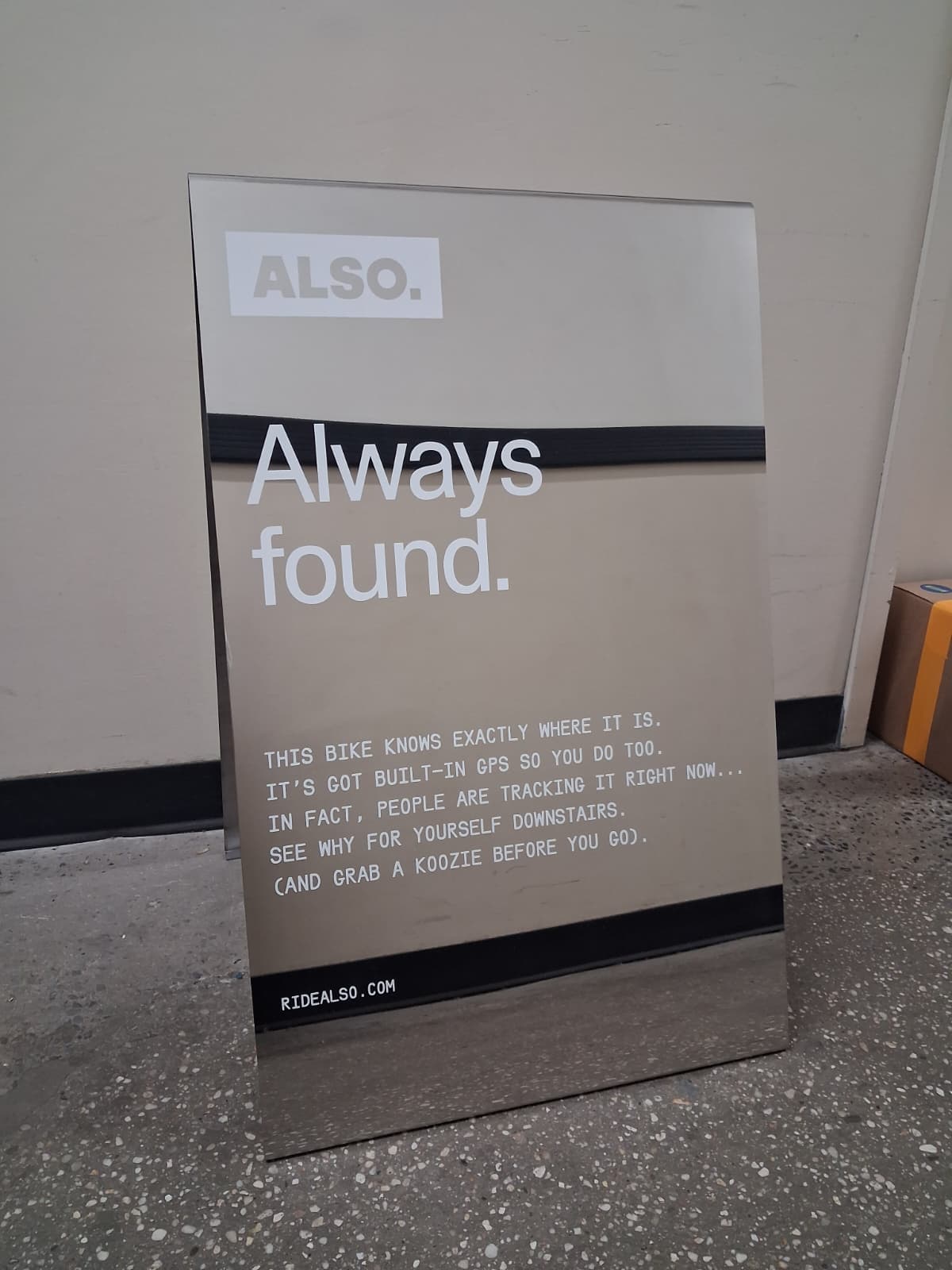 Mirrored Stainless Steel Sidewalk Sign