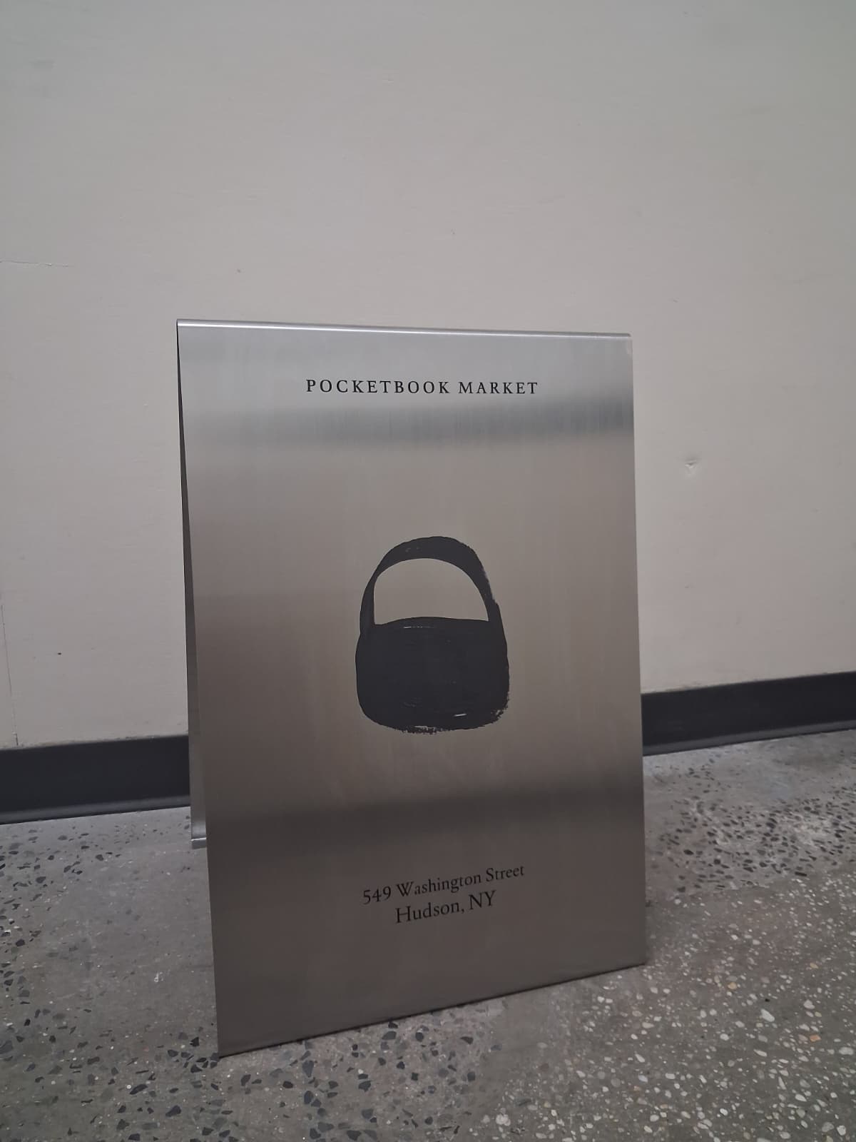 Brushed Stainless Steel A-Frame Sidewalk Sign
