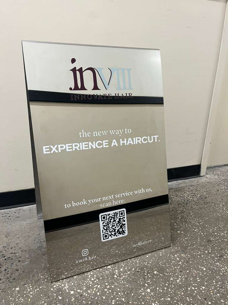 Mirrored Stainless Steel A-Frame Sidewalk Sign