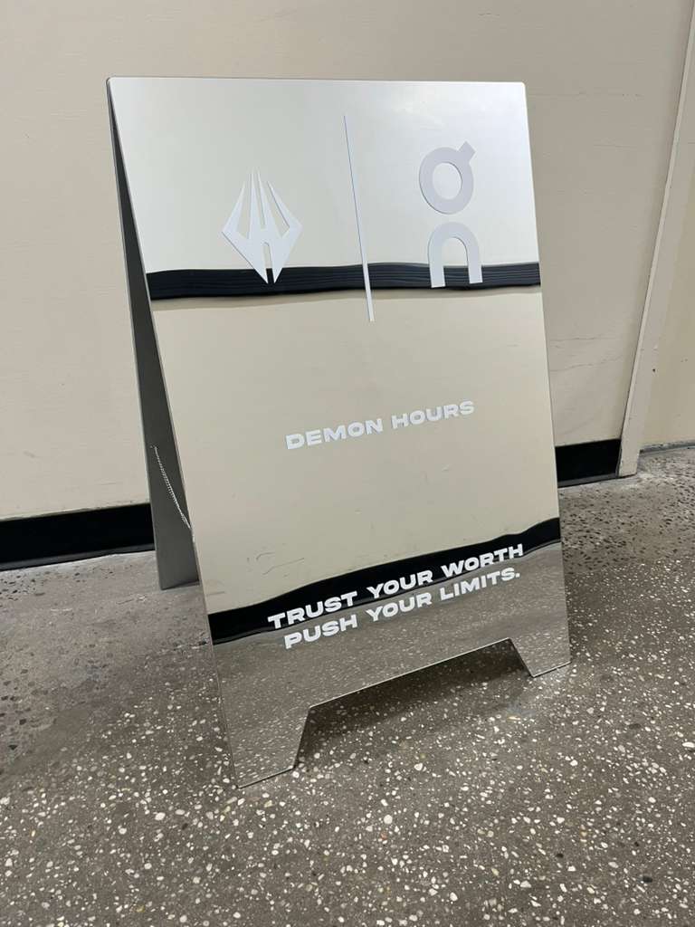 Mirrored Acrylic A-Frame Sandwich Board Sign