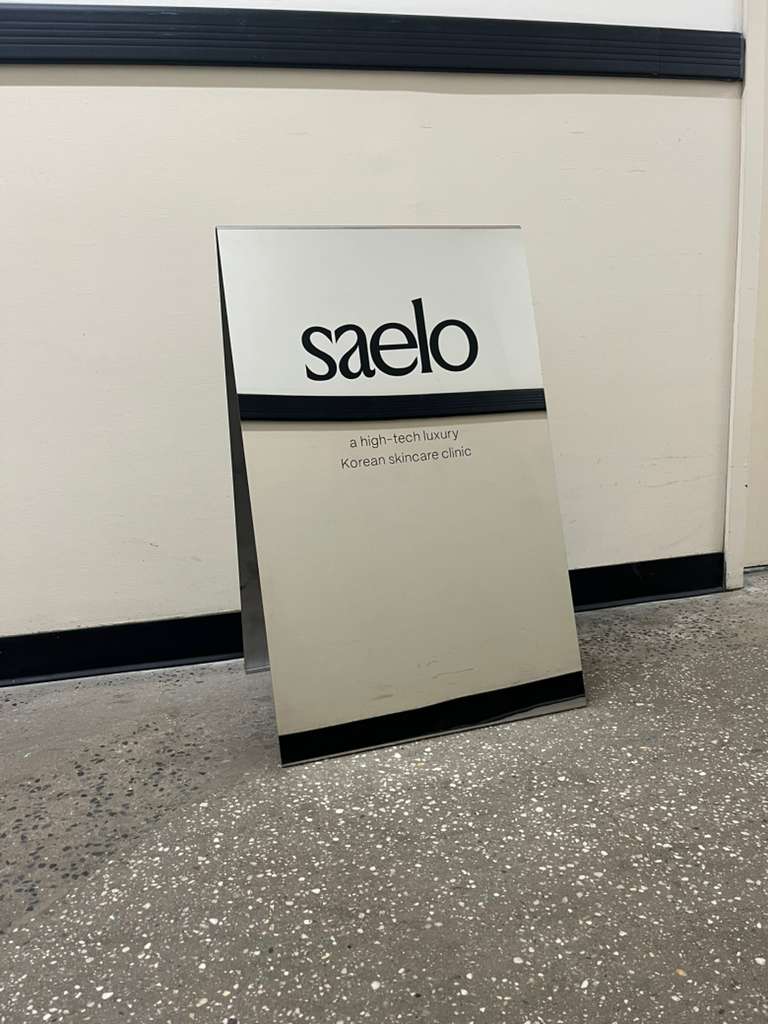 Mirrored Stainless Steel A-Frame Sidewalk Sign