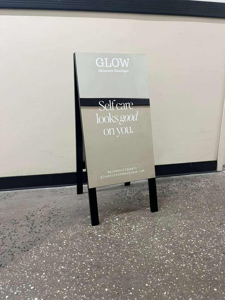 Mirrored A-Frame Sandwich Board Sign