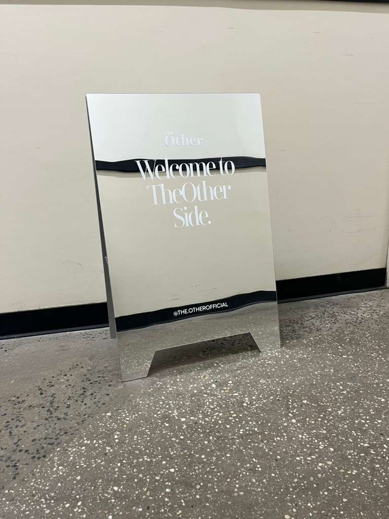 Mirrored Acrylic A-Frame Sandwich Board Sign