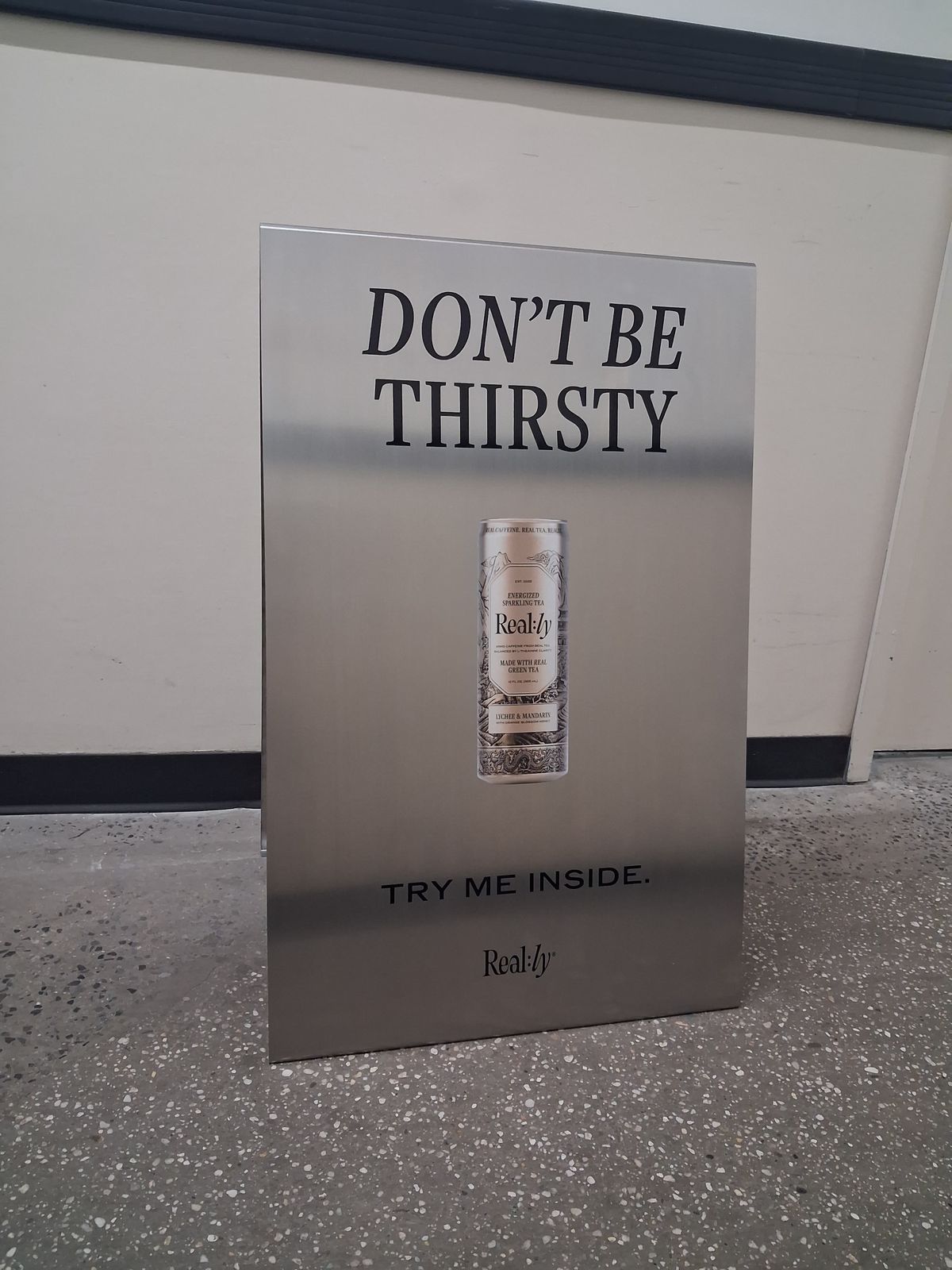 Brushed Stainless Steel A-Frame Sidewalk Sign