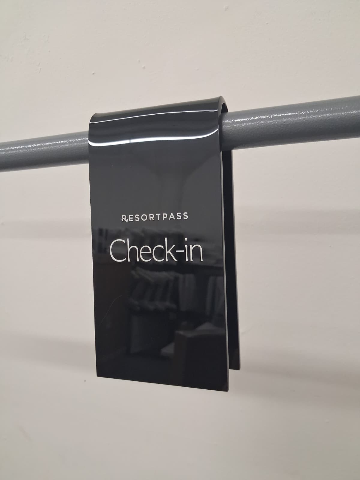 ResortPass - Opaque Acrylic Clothing Rack Sign Clip