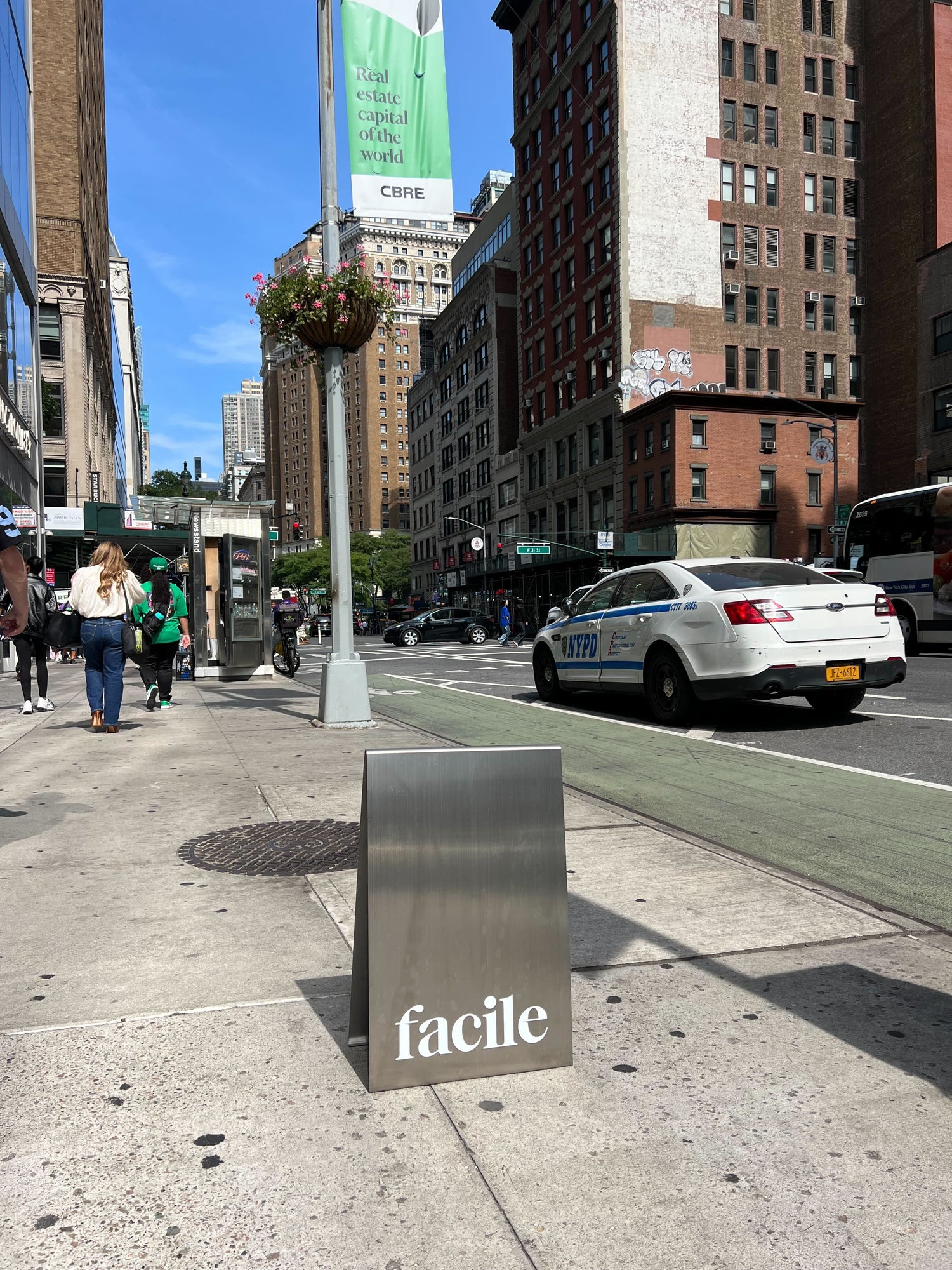 Facile Skin Metal Stainless Steel Sign