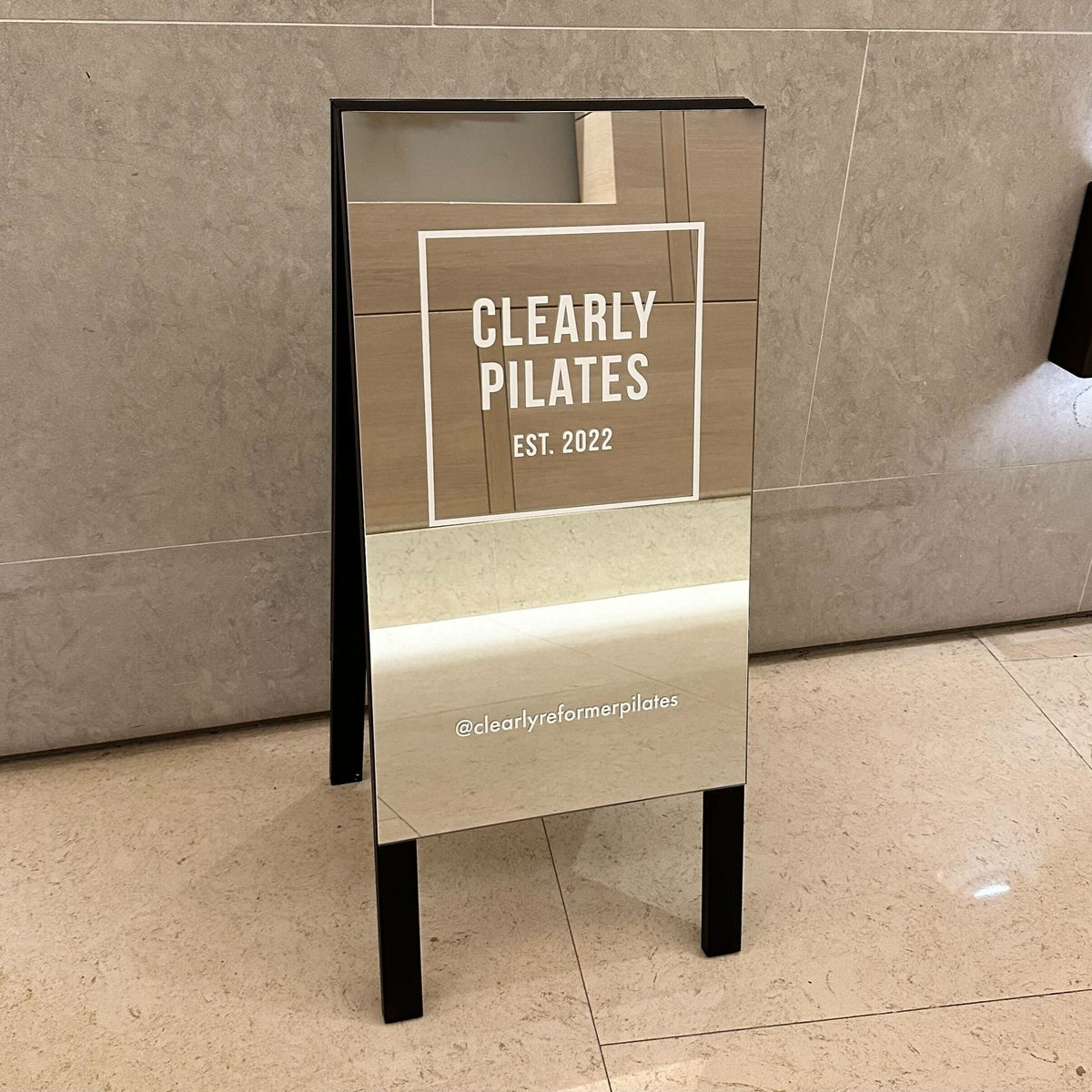 #001 - Mirrored A-Frame Sandwich Board Sign – Signs and Mirrors