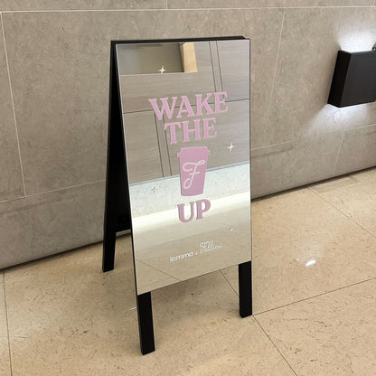 A-Frame Sidewalk Sign Mirrored Lemme Fellini Side Natural