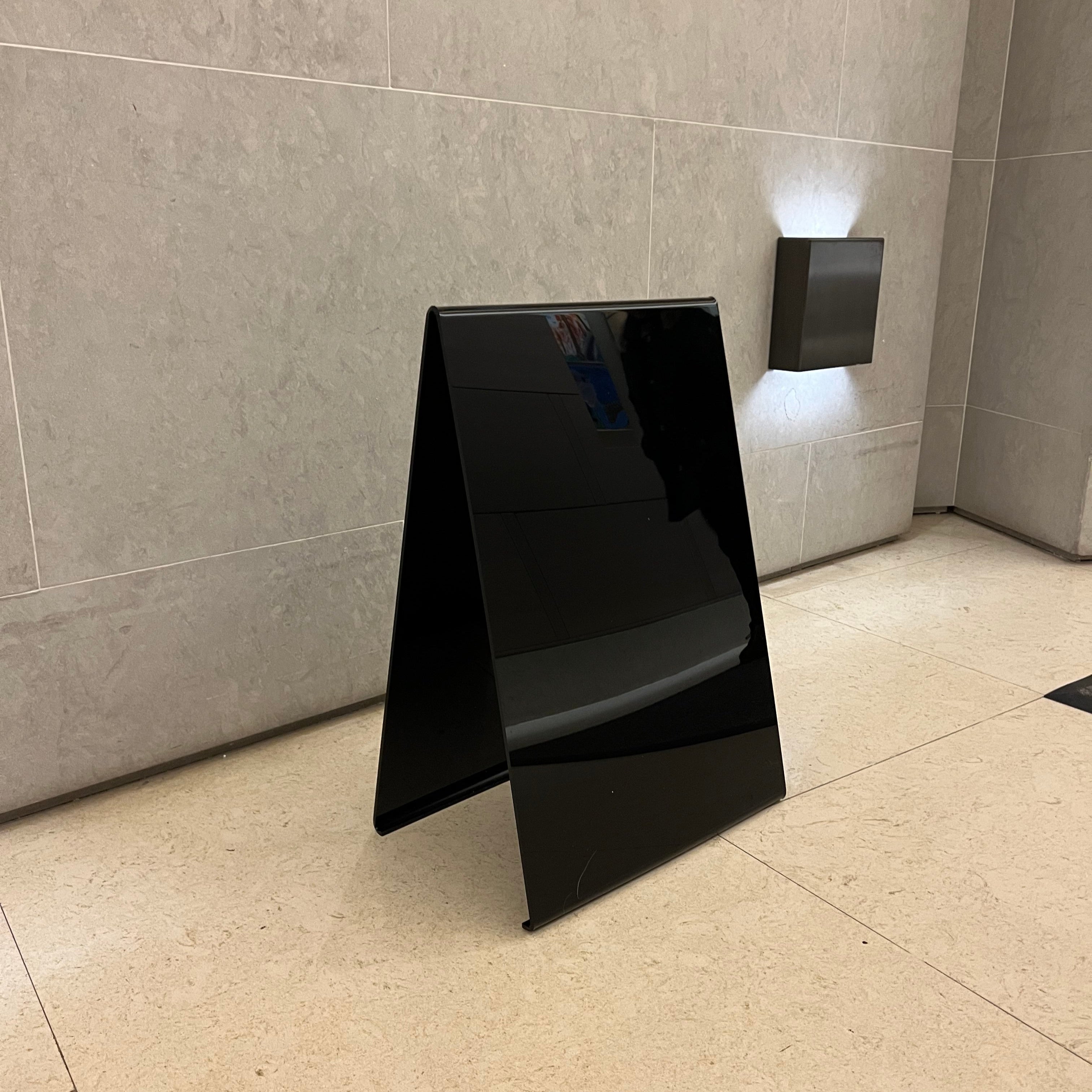 Acrylic A Frame Sidewalk Sign Black Left