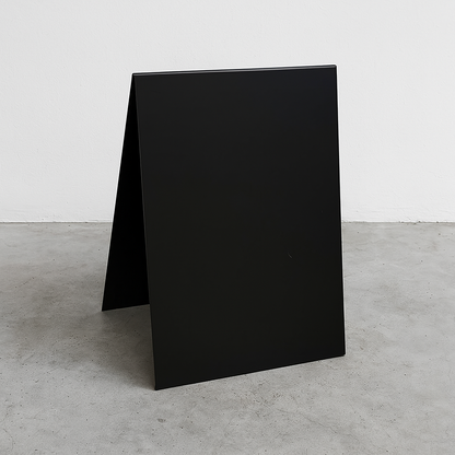 #007 - Black Stainless Steel A-Frame Sidewalk Sign