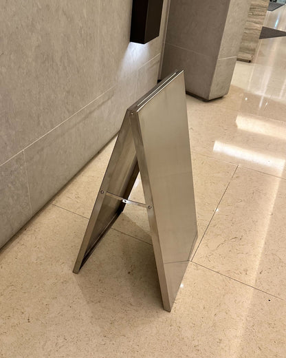 #3 Stainless Steel A-Frame with Latch Sidewalk Sign