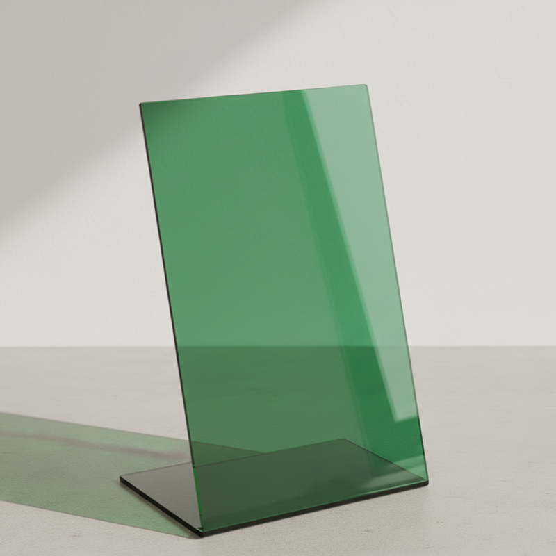 Transparent acrylic table top sign stand for clear display