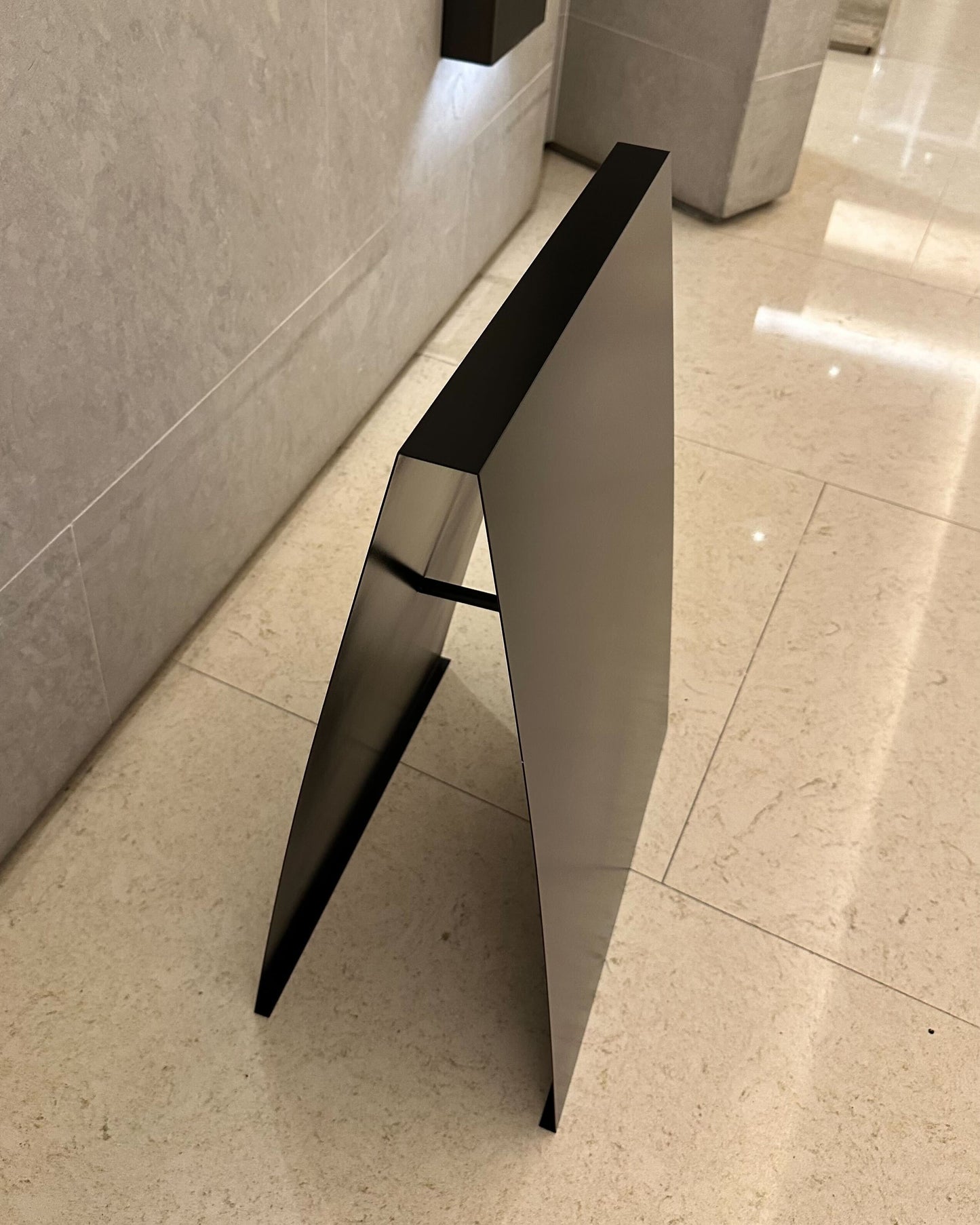 #6 - Flat-Top Stainless Steel A-Frame Sidewalk Sign