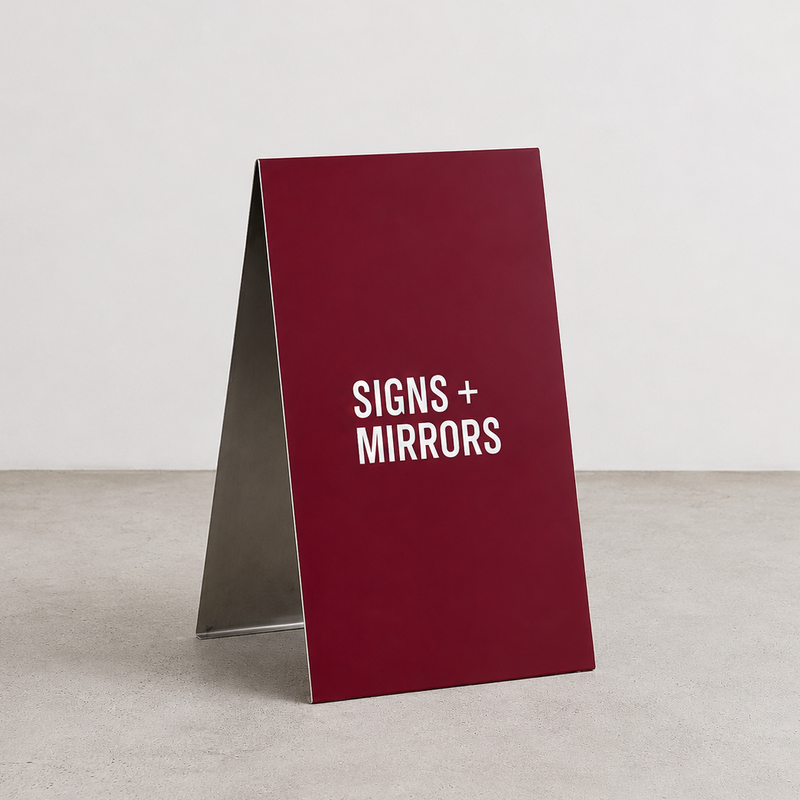 #002M - Magnetic Stainless Steel A-Frame Sidewalk Sign