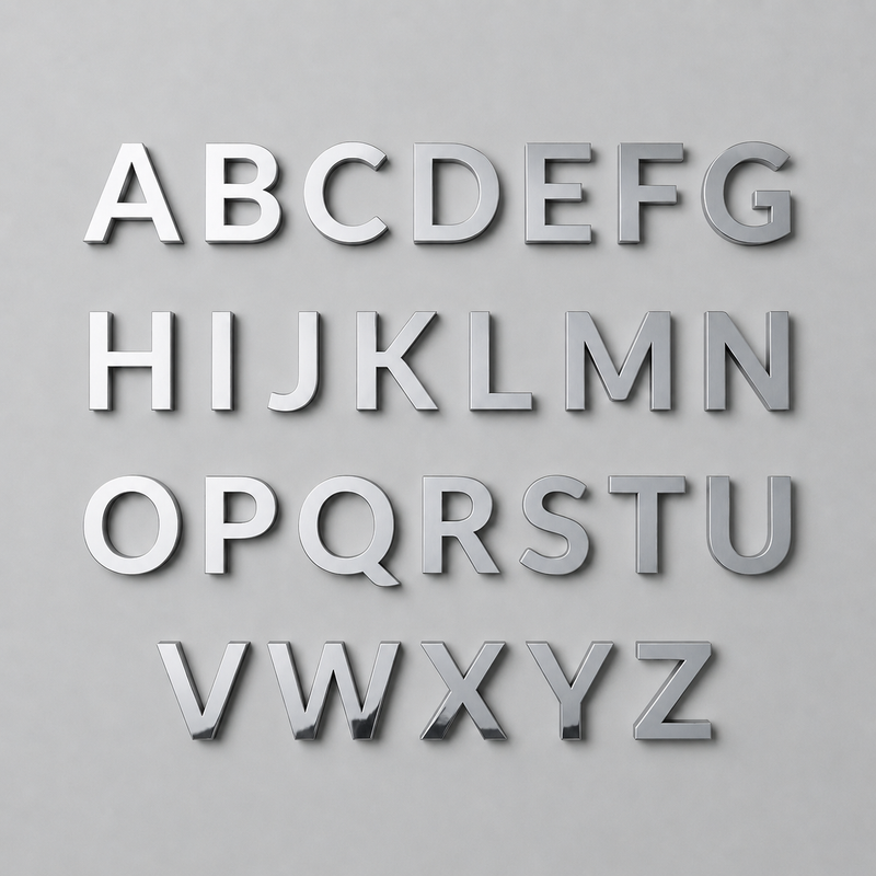 #061 - Mirrored Stainless Steel Letters & Signs
