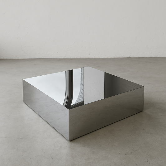 #018 - Stainless Steel Platform Coffee Table