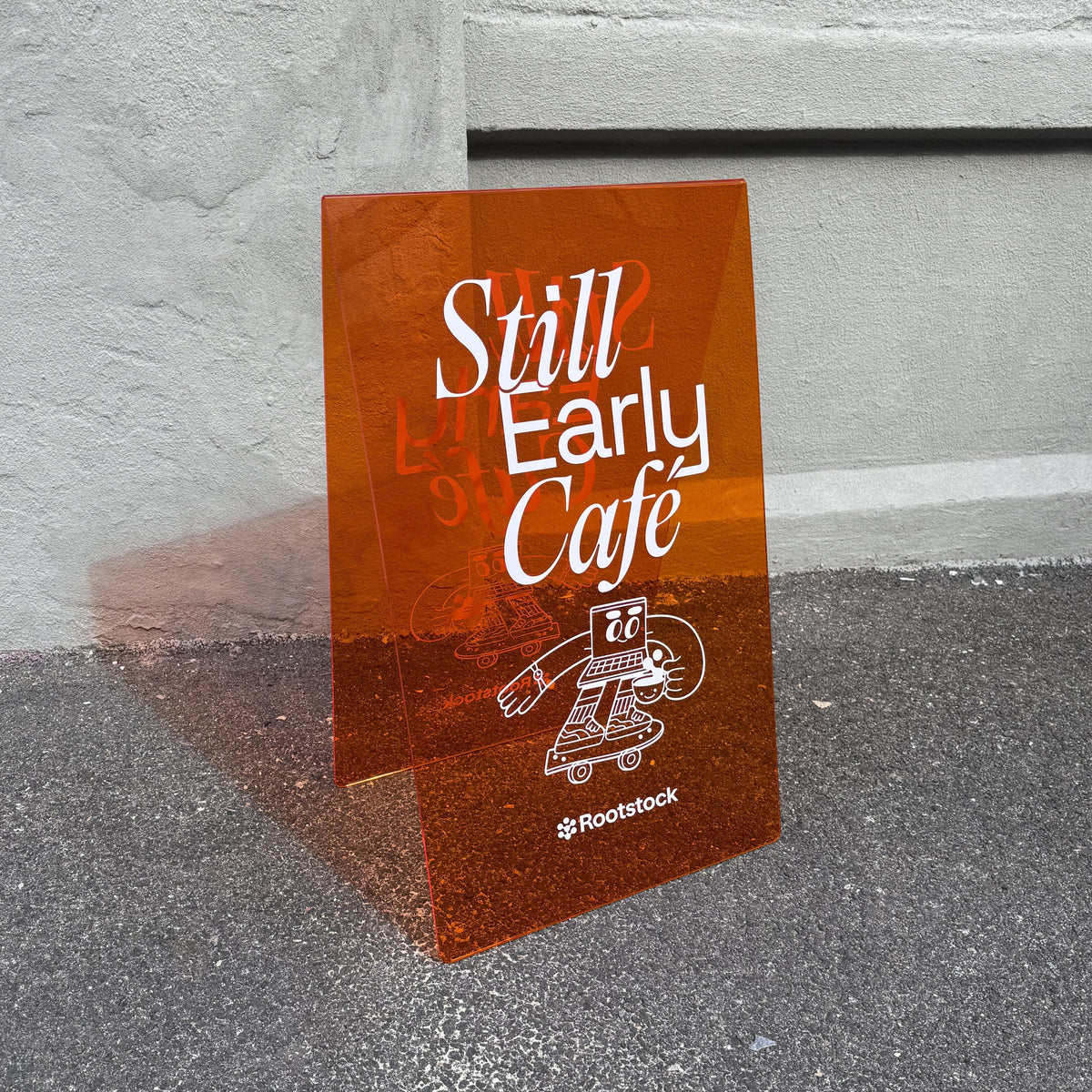 Transparent Acrylic A-Frame Sidewalk Sign | Lightweight Modern Signage ...