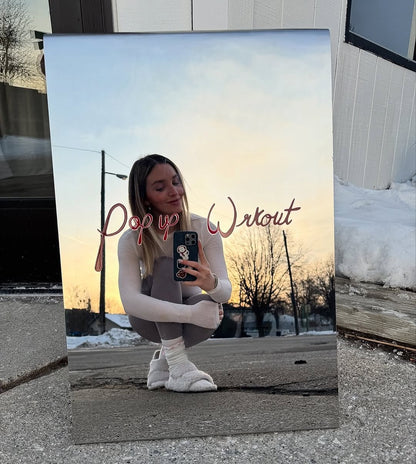#005 - Mirrored Stainless Steel A-Frame Sidewalk Sign