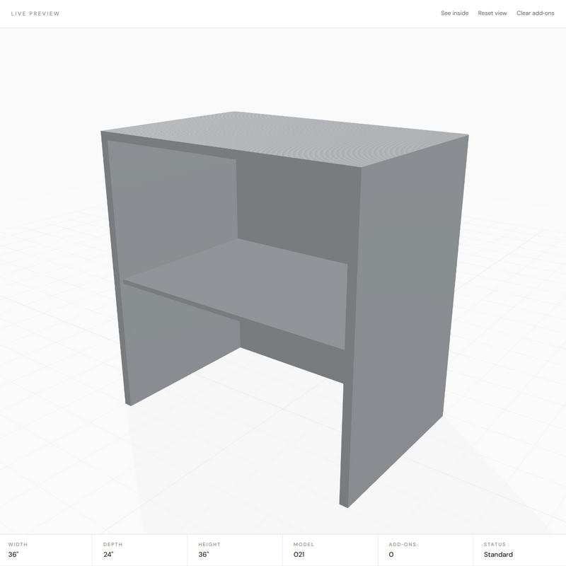 #099 - Stainless Steel Front Desk - Customizer