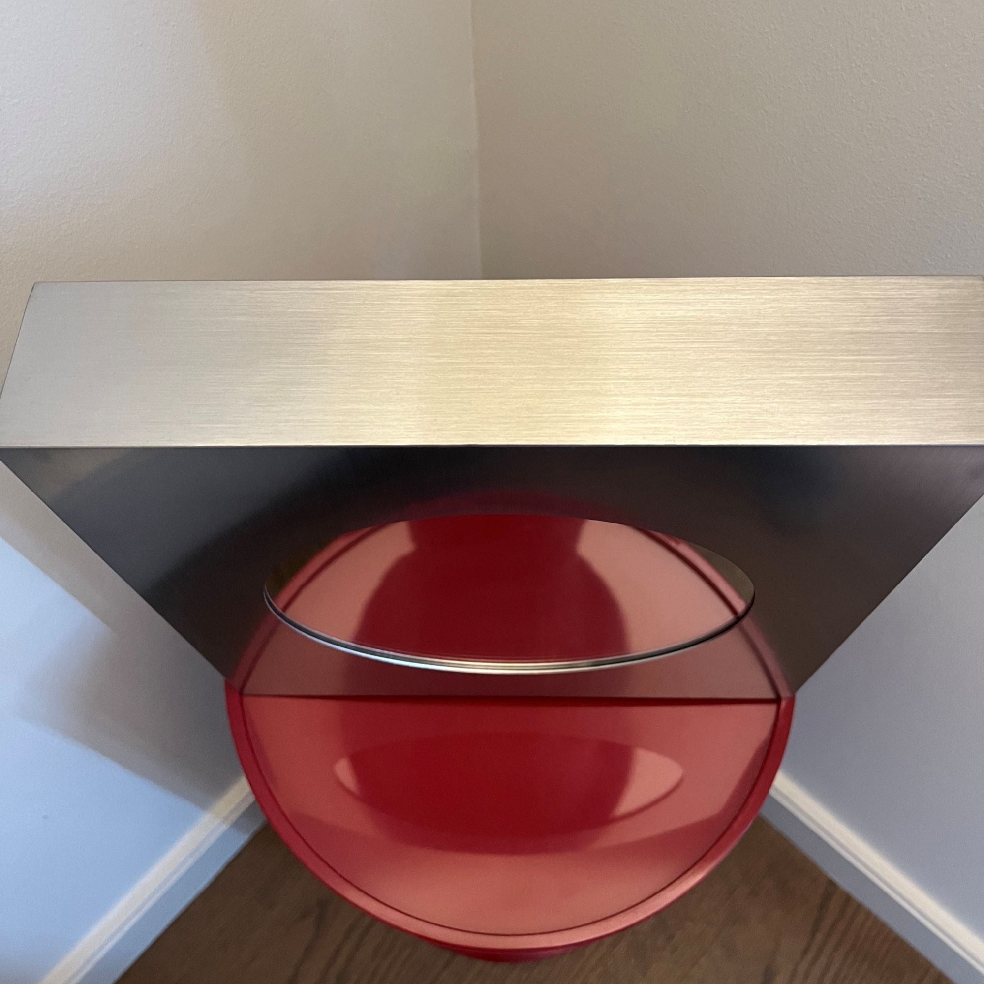 Forma Square Circle Stainless Steel Mirror Top