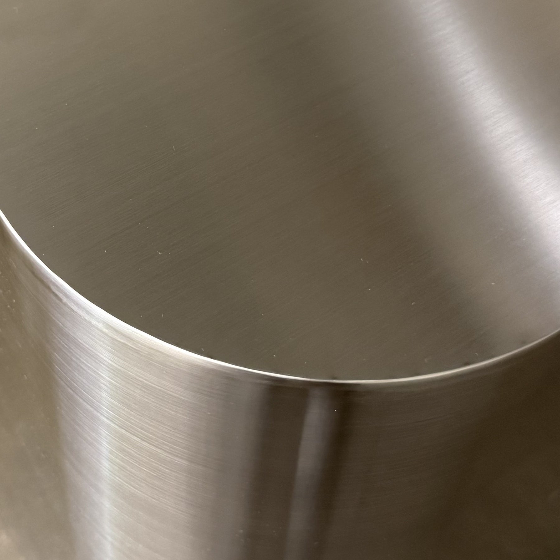 Stainless steel finish close-up