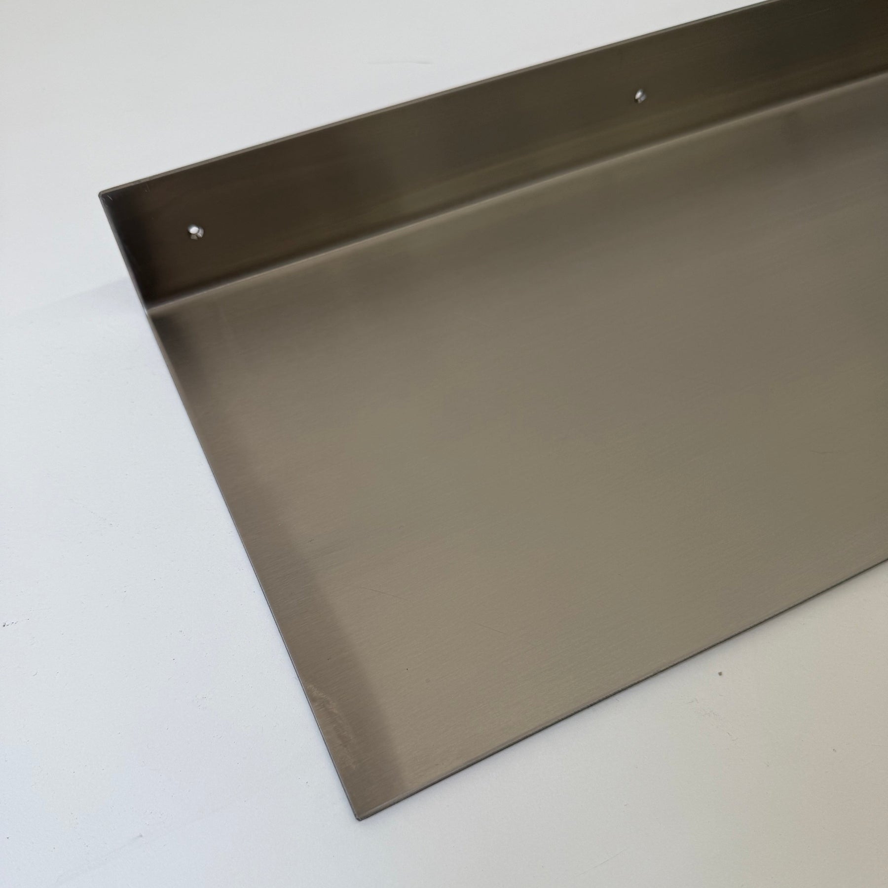 Stainless steel shelf detail