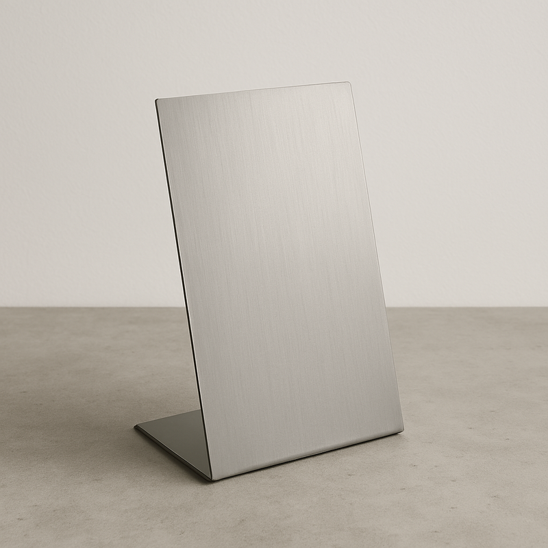Stainless steel table top sign stand for countertop display