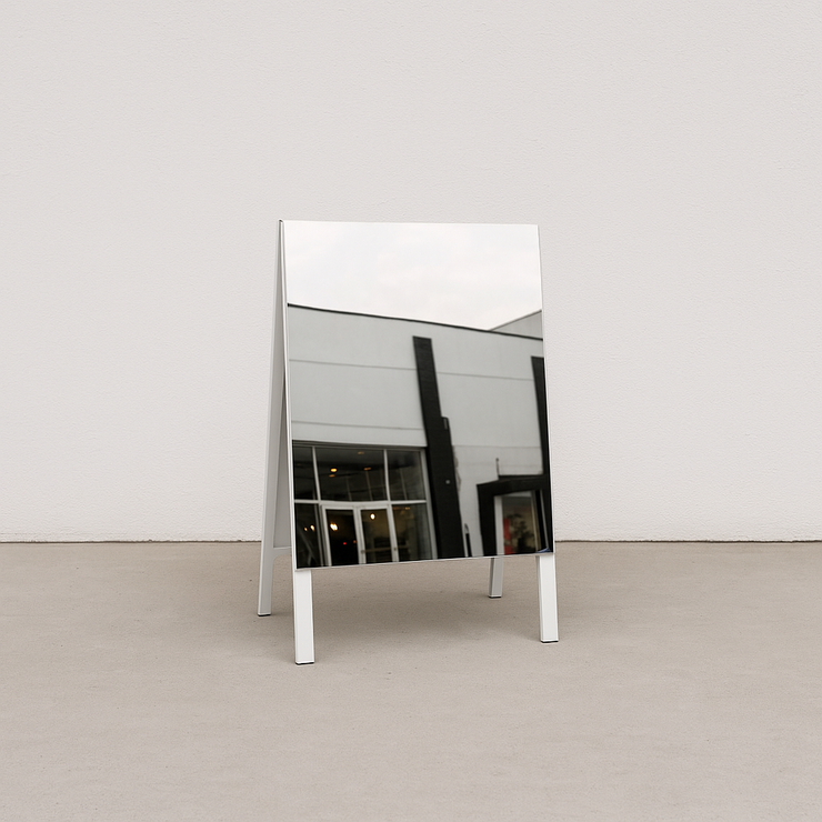 Mirrored A-Frame Sandwich Board Sign | Custom Signage – Signs and Mirrors