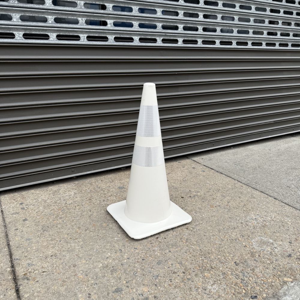 Custom Traffic Cone | Black & White Branded Safety Cone – Signs