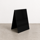 Black opaque acrylic A-frame sidewalk sign