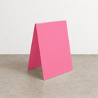 Pink opaque acrylic A-frame sidewalk sign