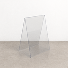 Clear transparent acrylic A-frame sidewalk sign