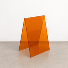 Orange transparent acrylic A-frame sidewalk sign